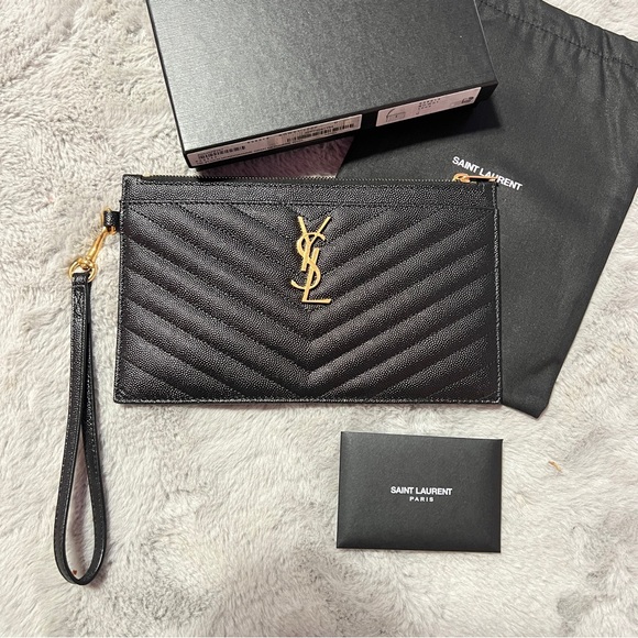YSL Saint Laurent Cassandra Wristlet pouch - Picture 1 of 9